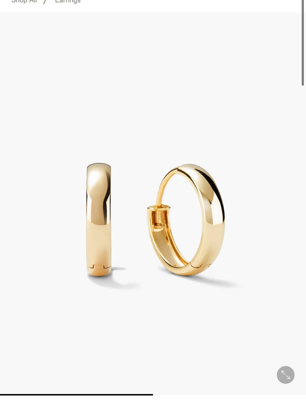 Mejuri 10k Solid Gold Bold Medium Hoops